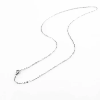 Simsimi Ženy Rolo reťazca 1.5/2 mm šírka strieborná farba náhrdelník Diy šperkov náhrdelník z Nehrdzavejúcej ocele reťazca vysokej kvality 50pcs