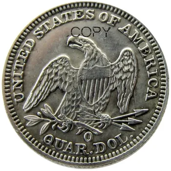 USA 1857 1857-O 1857-S Sedieť Slobody Štvrťroku Dolárov Rôznych Raziť Strieborné Pozlátené 25 Centov Kópiu Mince