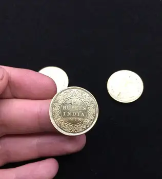 Nové Mince British East India Zlatá minca King George V Cisár 1918 Mosadz 15 Rupia Kópie Mincí