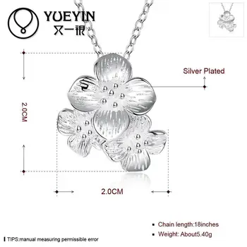 Nové módne strieborné pozlátené reťaze náhrdelník pre ženy šperky kvet prívesok populárne motýľ náhrdelník Sladké darčeky N766