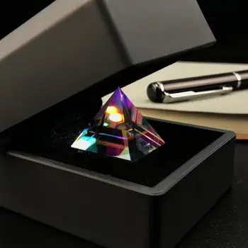 Crystal Prism Pyramídy Optickej Šošovky Rozptylu Optický Hranol Experiment Objektív Okraji Multicolor Office Výzdoba Domov Dovolenku Dary