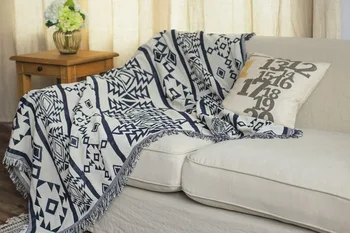Nordic geometrie Vintage deka obojstranný bavlna pletenie nástenné gobelíny gauč uterák posteľ kryt plsti koberec dom dekor