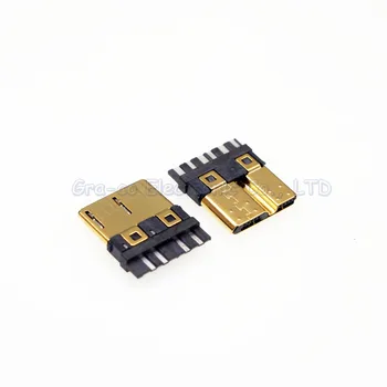 100ks 24K Gold Plating male Micro usb konektor USB 3.0 Konektor USB 3.0 Terminálov
