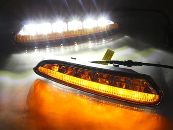 2 ks Pre Buick Encore roky 2013-LED Jazdu cez Deň Beží Svetla DRL 6000K-Biele Svetlo Zase Žlté Svetlo