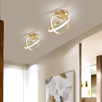 Black White Gold LED Stropné svietidlo Jednoduchý Moderný Krytý Uličkou Chodby, Balkóna Deco Panel na Čítanie Montáž, Nastavenie 3 Farby 18W 29W