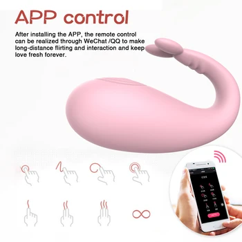 APLIKÁCIU Bluetooth Bezdrôtové Diaľkové Ovládanie Vibračné Vajíčko 8 Rýchlosti Silikónový Vibrátor G-spot Masáž Sexuálne Hračky pre Ženy Dlhé Vzdialenosti