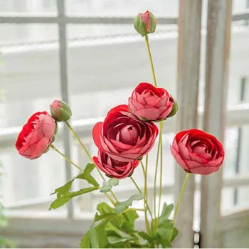 Európsky Štýl Umelého Hodvábu Čaj Ruže, Kvety, 8 Hlavy Kytice Svadobné Domov Pivónia Falošné Kvet Party Dekorácie