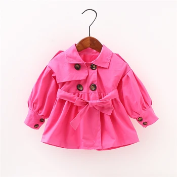 Nové krásne módne detské zimné kabát na Jeseň deti bunda, dlhý rukáv fashion baby kabát dievča detská bunda 0-3Y