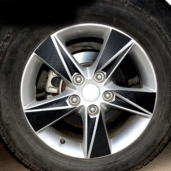 1set Black pre HYUNDAI na roky 2012-avante ELANTRA (4 pneumatiky) náboj kolesa (Carbon fiber vzor dekorácie