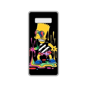 žltá Cartoon Simpsons 3D coque Transparentné Telefón puzdro Pre SamSung Galaxy S 7 8 9 10 11 20 20e 50 51 70 71 Plus Okraj Ultra