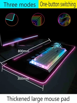 ZSUXTC Pohode podložka pod myš RGB bojovník krídla vzor multi-výber veľkosti stôl pad LED osvetlenie vysokej kvality klávesnice pad