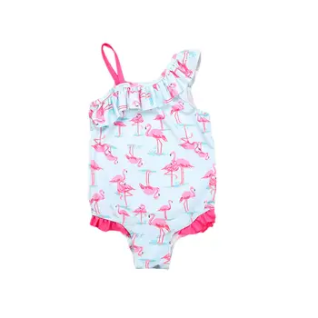 Pudcoco Plavky Pre Dievča Deti, Baby, Dievčatá Flamingo Bikiny, plavky Plavky jednodielne Plavky 2-7Y ch