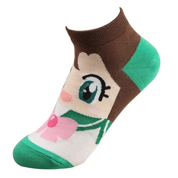 Sailor Moon Mars Jupiter Roztomilý Kreslený Ponožky Jar Leto Bežné dámskej Módy Bavlna Sneaker Ponožky