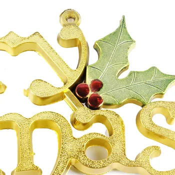 20 cm VESELÉ VIANOCE Dvere Záves Vianočný Strom Ornament Dovolenku Známky Dekorácie, Party Dekoratívne (Gold)