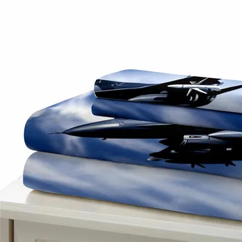 HELENGILI 3D posteľná bielizeň Nastaviť Lietadla Tlač Perinu Nastaviť Obliečky s obliečka na Vankúš Posteľ Nastaviť bytového Textilu #FJ10