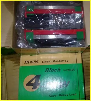 Pôvodné taiwan značky Hiwin lineárne sprievodca HGW45CB2R2040ZBC 4pcs HGW45CB blok zápas s 2ks HGR45R-2040mm železničnej
