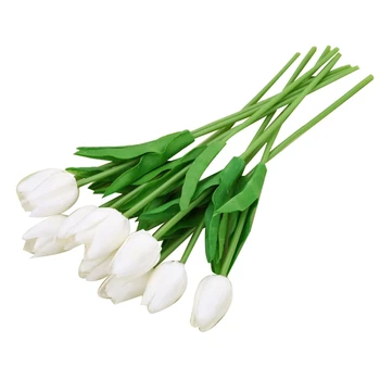 20 Ks Umelé Kvety Tulipány Reálne Stlačte Falošné Kvety Usporiadanie Kytice pre Domáce Kancelárie Svadobné Party Dekorácie