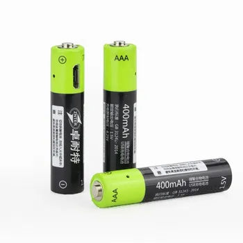 ZNTER 4pcs/veľa 1,5 V AAA 400mah li-polymer li-ion batéria lítiová nabíjateľná batéria USB batéria s USB nabíjanie line