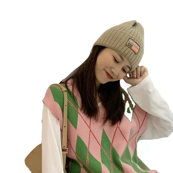 Vlna klobúk deti jeseň zima kórejská verzia módne univerzálny teplý kryt mesiac spp pletené klobúk Japonský studenej klobúk