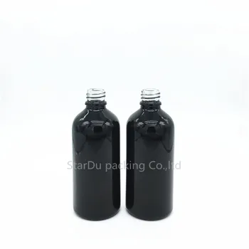 Doprava zadarmo 300pcs 100 ml čierna sklenená fľaša s Parfum postrekovač, 100cc Esenciálny Olej Sprej Sklenené Fľaše, pôvodné veľkoobchod