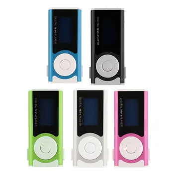 Prenosný MP3 Prehrávač s LCD Displej USB Mini Clip Mp3 Prehrávač s LED Svetlo Stereo Super Bass Hudobný Prehrávač pre Micro SD TF Karta+ Slúchadlá