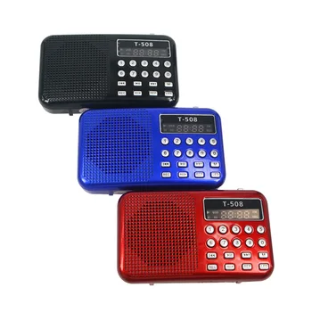 Mini Prenosné LED Stereo FM Rádio Reproduktor USB TF Karty, Hudobný Prehrávač MP3, 50 mm Vnútorné Magnetické T508
