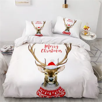 Klasické 3D Perinu set Prikrývka/Tešiteľ kryt Vankúš posteľná bielizeň sady Posteľná Bielizeň Kráľovná Dvojité Vianočné Vlastné Obliečky