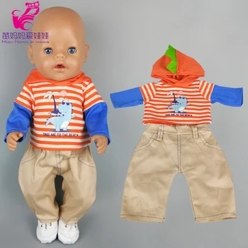 Bábiky oblečenie 40 cm BabyDoll Boy blue remienky ponožky klobúk nastaviť na 40 cm reborn baby doll nosí