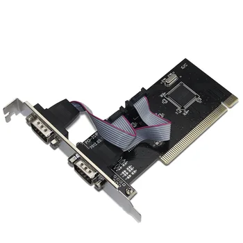 PCI 2 Porty RS232 Rozšíriť Kartou COM Dual 9 Pinový Sériový Port Converter Adaptér pre Office Home PC Notebook pre POS LED Controller