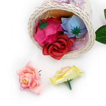 10pcs/veľa 6typ Umelý Kvet Kvalitný Hodváb Rose Hlavu Svadobné Domáce Dekorácie DIY Garland Zápisník Plavidlá Falošné Kvet