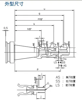 ISO30 4 Petal Svorky pre cnc frézovacie vreteno stroja s vonkajšou skrutku vysokej kvality