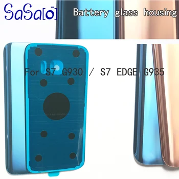 50pcs Späť Sklo náhradný Kryt Pre Samsung galaxy S7 G930 / Edge G935 modré, ružové a Zadné Bývanie Batérie Dvere Prípade Lepiacou