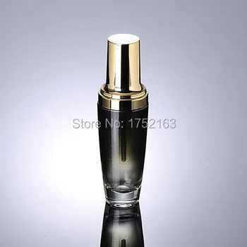 50ml airless čerpadla fľaša Čierna sklenená fľaša fľaša na mlieko Sprej kryt Zlatom kozmetické čerpadla fľaše kozmetické airless Balenie