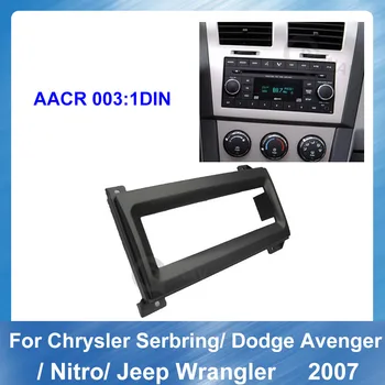 1DIN autorádia Fascia Panel Rám Pre Chrysler Serbring Dodge Avenger Nitro Jeep Wrangler 2007 Auto Panel Installation Kit