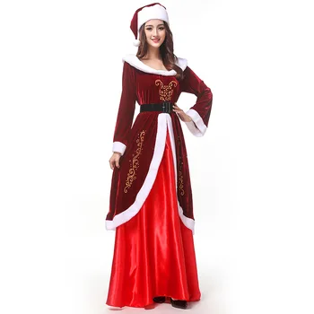 2019 Vianočné Oblečenie Klasická s Dlhým Rukávom Queen ' s Palace Kostým Vianočný Večierok Kostým X159