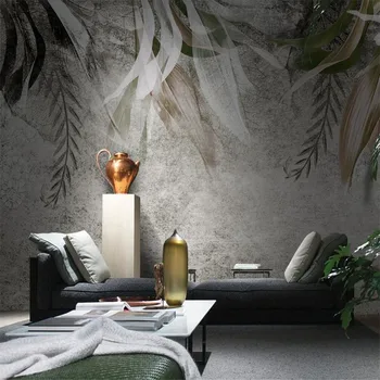 Milofi vlastné 3D tapeta nástenná maľba ručne maľované abstraktné umenie listu rastlín, obývacia izba, spálňa pozadí stenu, dekorácie, maliarstvo, wa
