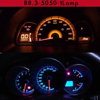 100ks/veľa B8.3 5050 1 SMD Led Žiarovky Vozidla vnútorné Osvetlenie Palubnej dosky Lampa Nástroj Svetlá 12V DC
