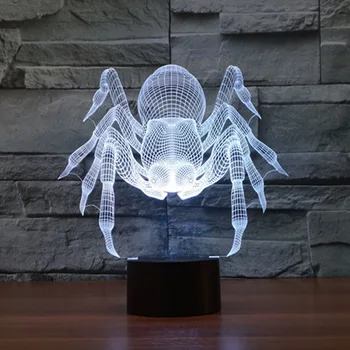 Cartoon Monster Spider 3D Lampa DEKOR tvorivé nočné Svetlo 7 Farieb Chaninga pohode lampa Atmosféru Svetla ako Domáce Dekorácie