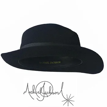 Pamäť MJ , Klasická Čierna MJ Klobúky Collection1:1 Michael Jackson Vlna Hat pánske Výkon Oblečenie Kostým Príslušenstvo
