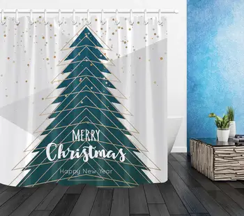 Snowflake Jedľa Vianočné Polyester Textílie Sprchový Záves pre Kúpeľňa Nepremokavé Vaňa Obrazovke Záclony Domáce Dekorácie