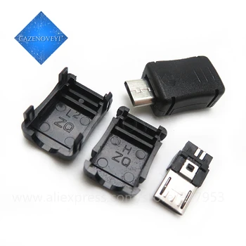 20pcs/veľa USB 5 Pin T Port Male Zástrčku Konektora S Plastovým Krytom pre DIY Adaptér PCB SDA Kábel Line Na Sklade