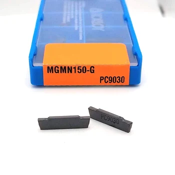 10PCS MGMN150 G PC9030 štrbinový čepeľ z karbidu MGMN 150 kvalitný sústruh nástroj otáčania nástroja oddelenie drážkovanie nástroj oddelenie