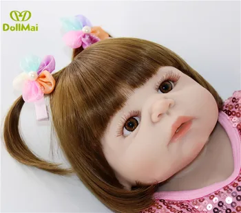 57CM Reálne celého Tela Silikónové Dievča Reborn Baby Doll Vaňa Hračky Realisticky Detská Bábika Princezná Bebes Reborn realista Bonecas