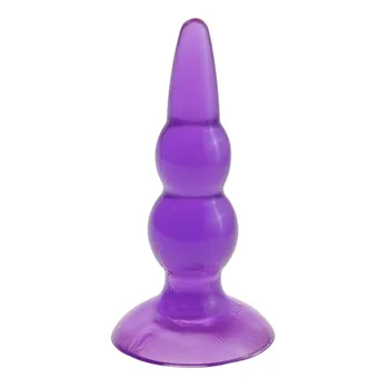 4 palcový Jelly Análny Potešenie Zadok Plug - Žiarovky Sondy, Zahŕňa horela základňu pre bezpečnosť, Lacné chvost plug sex produkt
