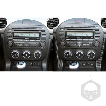 Pre Mazda MX-5 Miata MX5 Roadster Centrol Console Panel Bočné Lišty Výbava karbónová Nálepka 2009-Interiéru Auto Príslušenstvo