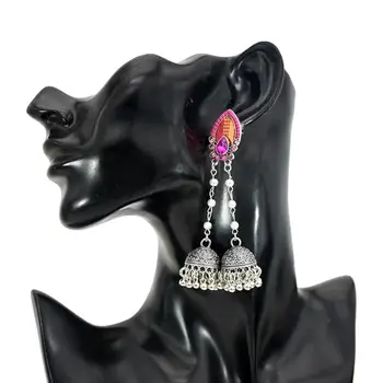 2020 India Geometrické Dlhým Reťazcom Strapec Zvony Visieť Drop Náušnice pre Ženy Jhumki Jhumka Šperky Bohemia Bell Náušnice Darček
