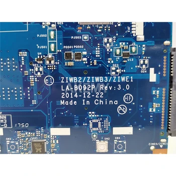 Nové ZIWB2/ZIWB3/ZIWE1 LA-B092P Pre Lenovo B50-70 Notebook Doske SR1EN I3-4030U i3-4005 DDR3L Testované