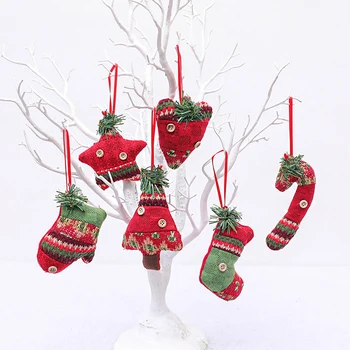 Vianočný Stromček Prívesok Vianočné Ponožky Walking Stick Darčekové Dekorácie Scény, Dekorácie, Vianočné Ozdoby Nový Rok Ponožky