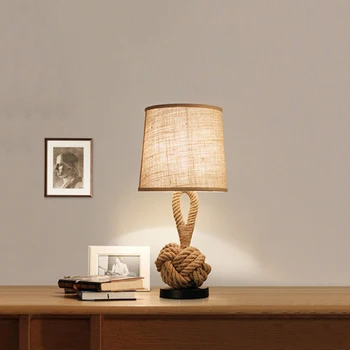 Vidieku textílie železa stolná lampa moderného kreatívneho stolná lampa LED E27 pre spálne salón lobby štúdia kaviareň, obchod, reštaurácia, kancelária