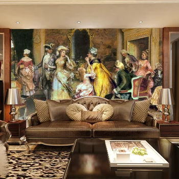 Vlastné Foto tapety aristokratov západoeurópskych nástenné maľby palace court dámske tapety pre obývacej izby, spálne, nástenná maľba
